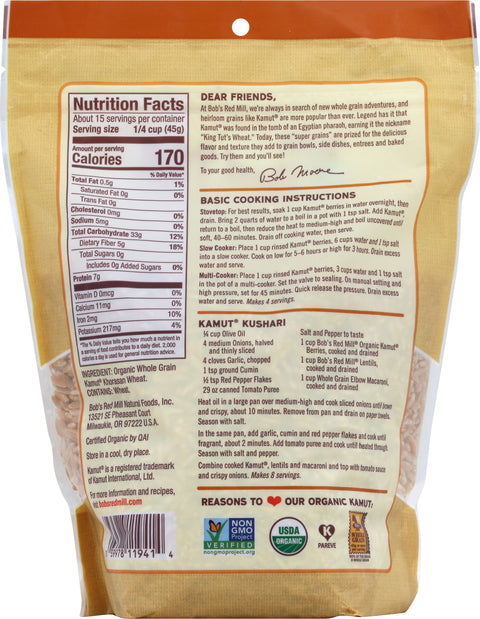 Bob's Red Mill Khorasan Wheat 24 OZ