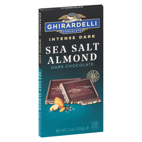 Ghirardelli Intense Dark Sea Salt Soiree With Almonds Bar 3.5 OZ