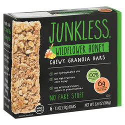 Junkless Oats And Honey Chewy Granola Bars - 6.6 OZ 8 Pack