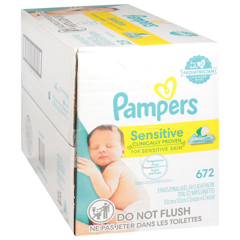 Pampers Sensitive Fragrance Free Wipes 8 ea