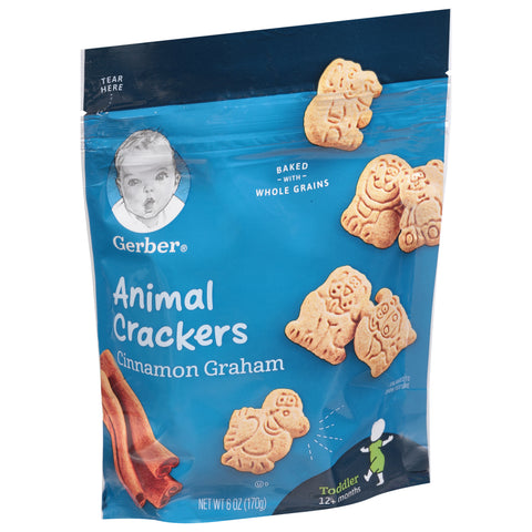 Gerber Graduates Animal Crackers Whole Grain Cinnamon Graham 6 OZ