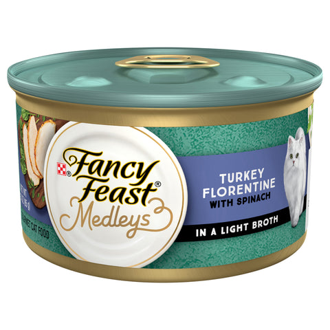 Fancy Feast Medleys Turkey Florentine With Garden Greens 3 OZ