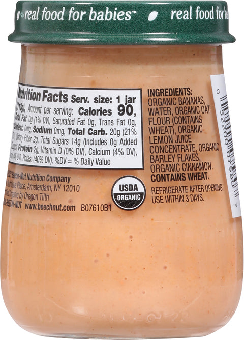 Beech-Nut Organics Stage 2 (6 Months+) Banana, Cinnamon + Granola 4 oz