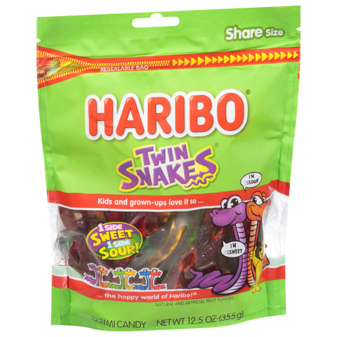 Haribo Twin Snakes Gummi Candy Share Size 12.5 oz