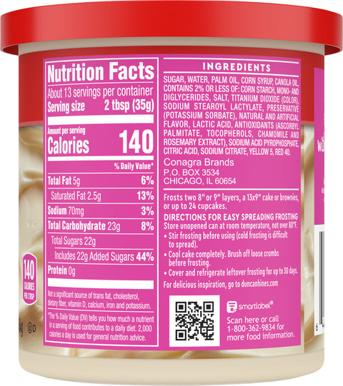 Duncan Hines Creamy Home-Style Cream Cheese Frosting 16 OZ