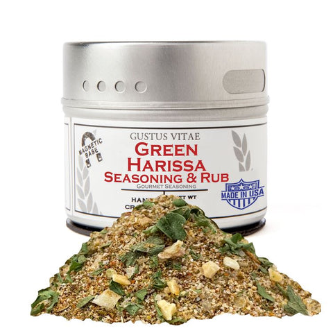 Gustus Vitae Green Harissa Seasoning + Rub - 1 OZ 8 Pack