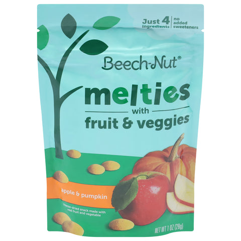 Beechnut Fruit & Veggie Melties Apple & Pumpkin - 1 OZ 7 Pack