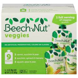Beech-Nut Veggies Stage 2 Variety Pack - 3.5 OZ Each 9 Pack