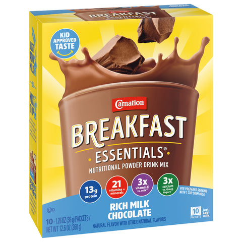Carnation Drink Mix Instant Breakfast Rich Milk Chocolate 12.6 OZ