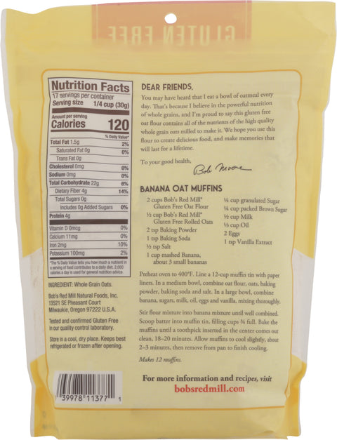 Bob's Red Mill Gluten Free Oat Flour 18 OZ