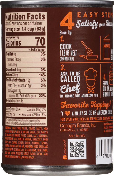 Manwich Bold Sloppy Joe Sauce 16 oz