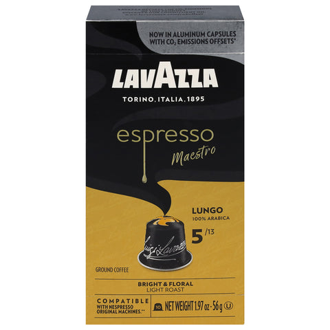 Lavazza 5/13 Light Roast Ground Bright & Floral Coffee 1.97 oz - 6 Pack
