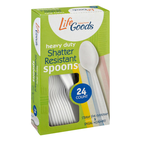 Life Goods Heavy Duty Shatter Resistant Spoons 24 ea - 24 CT 24 Pack