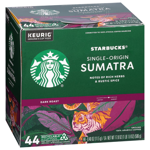 Starbucks Dark Roast Ground 100% Arabica Single-Origin Sumatra Coffee 44