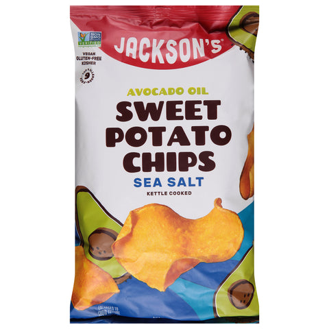 Jackson's Avocado Oil Kettle Cooked Sea Salt Sweet Potato Chips 5 oz - 12 Pack