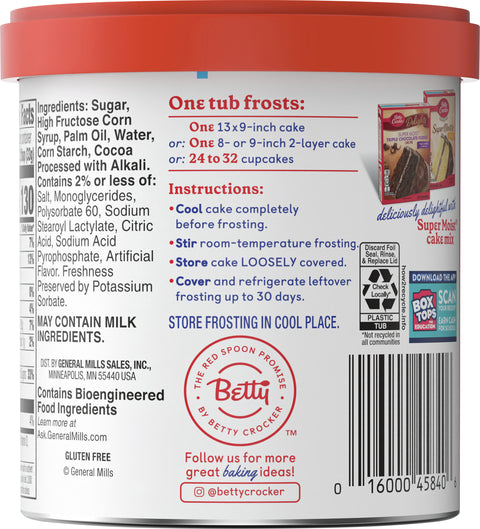 Betty Crocker Rich & Creamy Chocolate Frosting 16 OZ