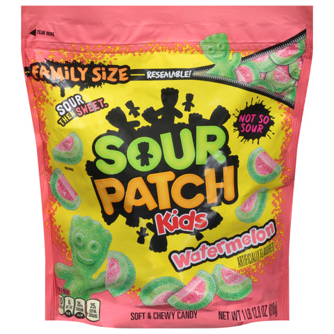 Sour Patch Kids Family Size Soft & Chewy Watermelon Candy 28.8 oz - 4 Pack