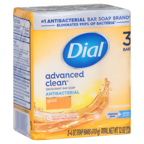Dial Advanced Clean Gold Antibacterial Deodorant Bar Soap 3