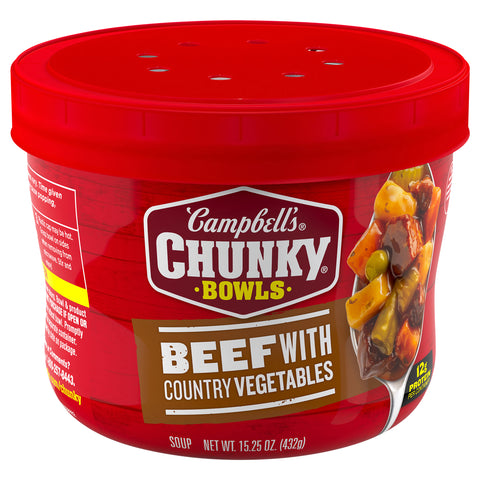 Campbell's Chunky Bowls Beef With Country Vegetables Soup 15.25 OZ