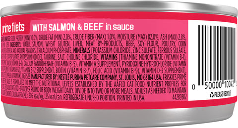 Friskies Salmon & Beef In Sauce 5.5 OZ