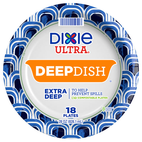 Dixie Ultra Deep Dish 9 9/16" Paper Plates 18 CT
