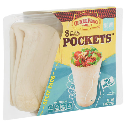 Old El Paso Tortilla Pockets Split Pack 8 ea
