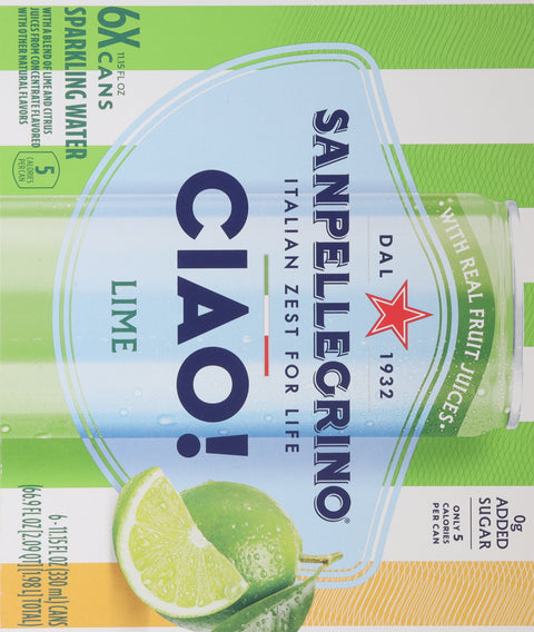 Sanpellegrino Lime Sparkling Water 6