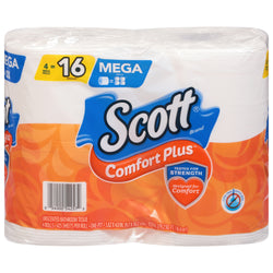 Scott Bath Tissue Comfort Plus 4 Mega Roll - 1700 CT 12 Pack