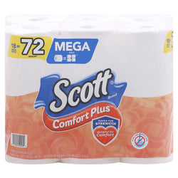 Scott Bath Tissue Comfort Plus 18 Mega Roll - 7650 CT 2 Pack