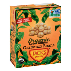 Jack's Organic Low Sodium Garbanzo Beans - 13.4 OZ 8 Pack