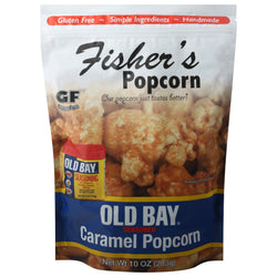 Fisher's Popcorn Old Bay Seasoned Caramel Flavor  - 10 OZ 12 Pack
