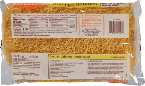Manischewitz Fine Egg Noodles 12 OZ