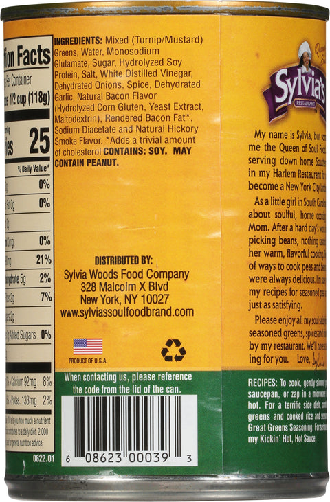Sylvia's Seasoned Mixed Greens 14.5 OZ
