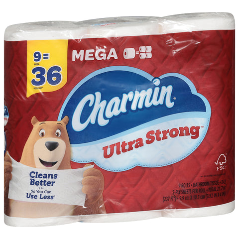 Charmin Ultra Strong 2-Ply Bathroom Tissue Mega 9 ea