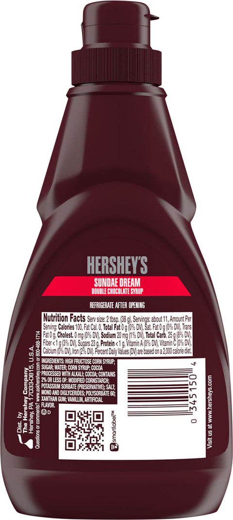 Hershey's Double Chocolate Sundae Syrup 15 OZ