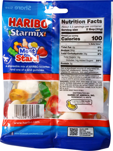 Haribo Starmix Gummi Candy Share Size 5 oz