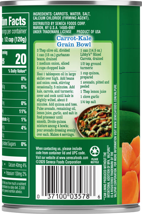 Libby's Sliced Carrots 14.5 OZ