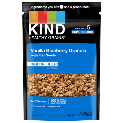 Kind Healthy Grains Vanilla Blueberry Clusters With Flax Seeds 11 OZ