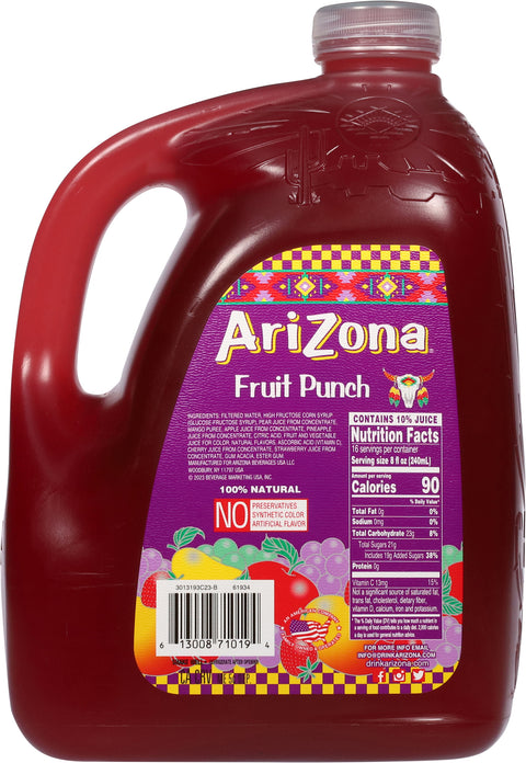 AriZona All Natural Fruit Punch Fruit Juice Cocktail 128 fl oz
