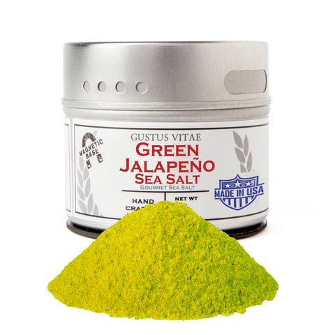Gustus Vitae Green Jalapeno Sea Salt - 2.6 OZ 8 Pack