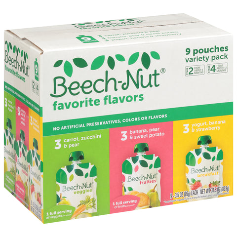 Beech-Nut Favorite Flavors Baby Food Variety Pack 9