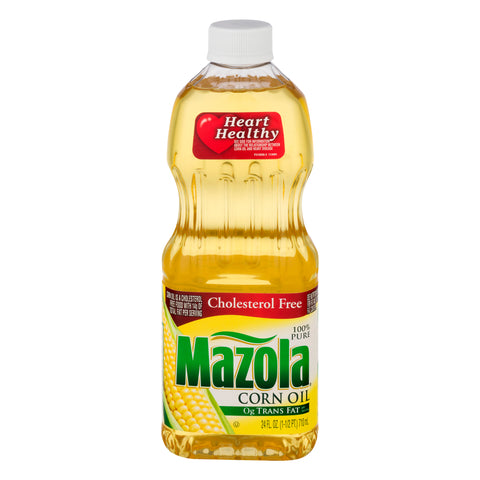 Mazola 100% Pure Cholesterol Free Corn Oil 24 oz - 12 Pack