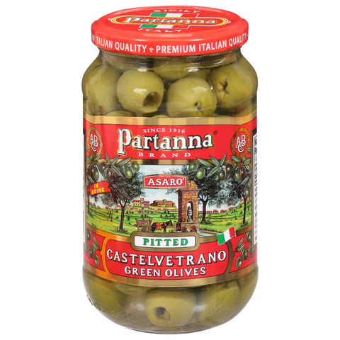 Partanna Castevetrano Pitted Green Olives - 9 OZ 6 Pack