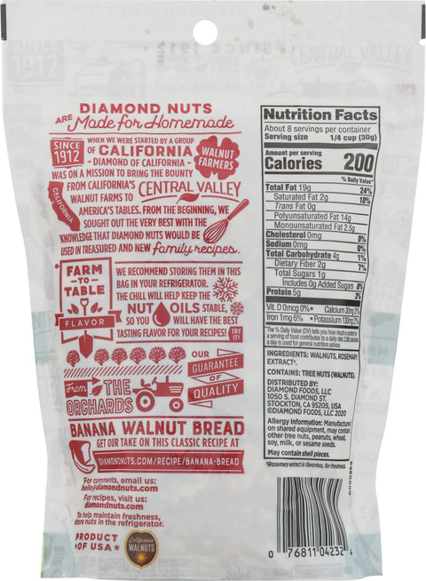 Diamond Chopped Walnuts 8 OZ