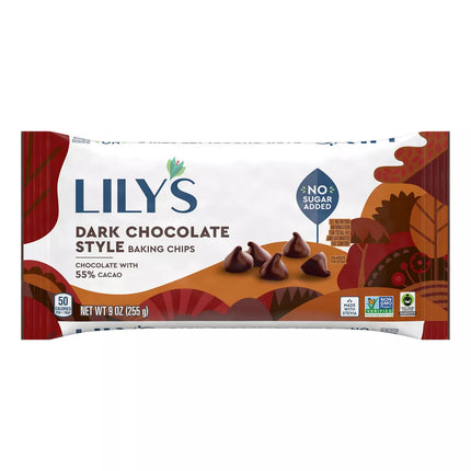 Lily's Dark Chocolate Baking Chips - 9.0 OZ 12 Pack