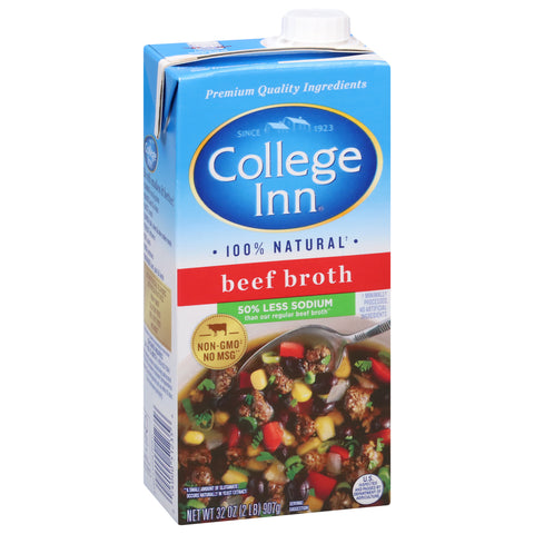 College Inn Broth 50% Less Sodium Beef 32 OZ