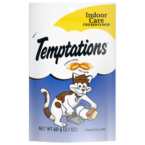 Whiskas Temptation Indoor Care Chicken Flavor Cat Treats 2.1 OZ