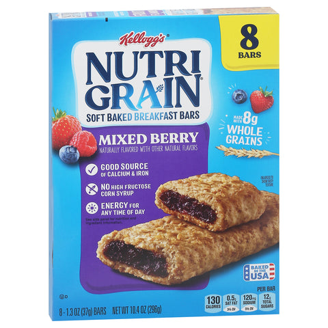 Kellogg's Nutri Grain Bar Mixed Berry 10.4 OZ