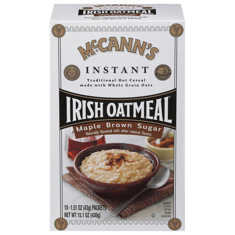 McCann's Instant Irish Oatmeal Maple & Brown Sugar 15.1 OZ