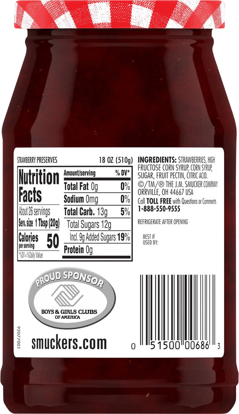Smucker's Preserves Strawberry 18 OZ